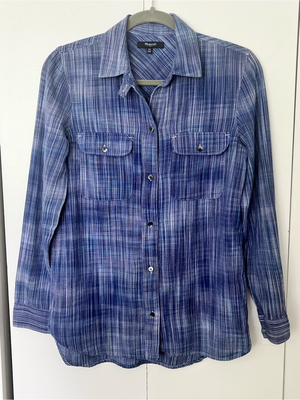 Madewell Tonal Plaid Button Down Shirt Size XS